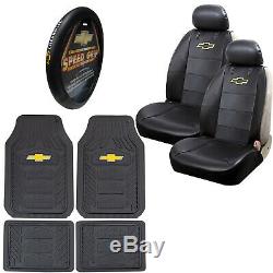 9pc Chevy Car Truck Suv All Weather Floor Mats Seat Covers