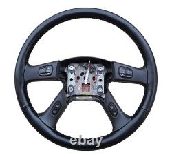 03-06 Chevy Tahoe Suburban GMC Yukon OEM Black Leather Steering Wheel
