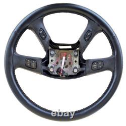 03-06 Chevy Tahoe Suburban GMC Yukon OEM Black Leather Steering Wheel