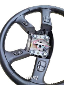 03-06 Chevy Tahoe Suburban GMC Yukon OEM Black Leather Steering Wheel