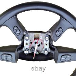03-06 Chevy Tahoe Suburban GMC Yukon OEM Black Leather Steering Wheel