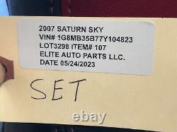 07-10 Saturn Sky Front Left & Right Seat+steering Wheel & Door Panel Set Lot3298