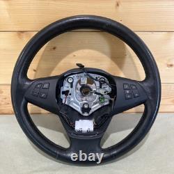 07-11 Bmw X5 E70 Steering Wheel Black Leather 240687610 Oem
