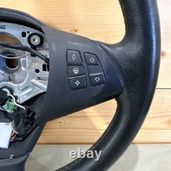 07-11 Bmw X5 E70 Steering Wheel Black Leather 240687610 Oem