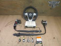 08-10 Smart Fortwo W451 Steering Wheel Srs Ecu Safety Sensor Seat Belt Set Oem