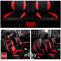 10PCS Deluxe Seat Cover Steering Wheel Full Set Cushion 5-Sit For Car Interior