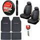 10pc Dodge Car Truck Suv All Weather Floor Mats Seat Covers Steering Wheel Cover