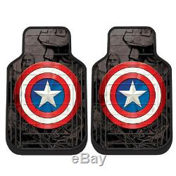 10pc Marvel Captain America Floor Mats Seat Covers Steering Wheel Cover Gift Set