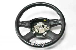 11-15 Audi Q7 4 Spoke Heated Steering Wheel Leather Black 4L0419091 OEM