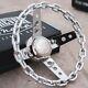 11 Chrome Chain Steering Wheel With Engraved Horn Button 3 Hole
