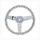 11 Mooneyes California 3-spoke Chain Steering Wheel With Chrome Plating Gs123ch