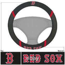 11PC MLB Boston Red Sox Car Truck Floor Mats Seat Covers & Steering Wheel Cover