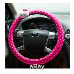 11PC Sanrio Hello Kitty Front Back Car Seat Covers Steering Wheel Cover Lot More