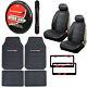 11pc Dodge Car Truck Suv All Weather Floor Mats Seat Covers Steering Wheel Cover
