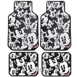 11pc Mickey Mouse Car Truck Front Seat Covers Floor Mats & Steering Wheel Cover