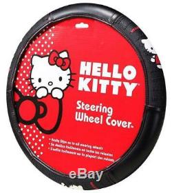 11pc Sanrio Hello Kitty Core Car Floor Mats Steering Wheel Cover & Seat Covers