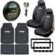 12pc Jeep Car Truck Suv All Weather Floor Mats Seat Covers Steering Wheel Cover
