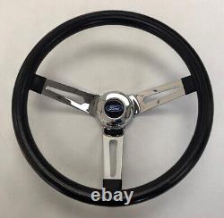 13 1/2 Bronco F100 F150 F250 F350 Grant Black Chrome Spokes Steering Wheel