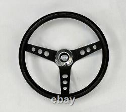 13 1/4 classic black on black steering wheel for 76-95 Jeep CJ5 CJ7 YJ Wrangler