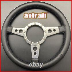 13 Leather classic car alloy spoked Steering Wheel Suits Moto-Lita Hub