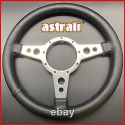 13 Leather classic car alloy spoked Steering Wheel Suits Moto-Lita Hub