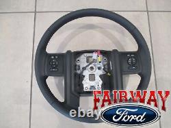 13 thru 16 Super Duty F250 F350 OEM Ford Black Leather Steering Wheel with Cruise