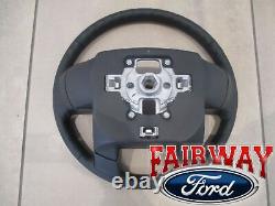 13 thru 16 Super Duty F250 F350 OEM Ford Black Leather Steering Wheel with Cruise