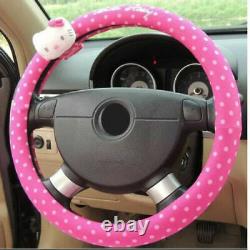 13PC Sanrio Hello Kitty Front Back Car Seat Covers Steering Wheel Cover Lot More