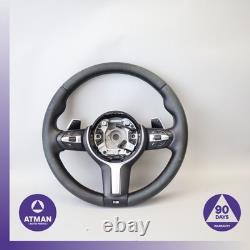14-19 BMW F16 X6 X5 M-Sport Steering Wheel with Paddle Shifters OEM