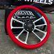 14 Billet 4 Spoke Steering Wheel With Red Vinyl Wrap And Licensed Chevy Horn