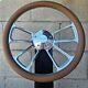 14 Billet 4 Spoke Steering Wheel With Tan Vinyl Wrap And Gmc Modern Horn