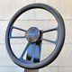 14 Billet Black Steering Wheel Carbon Fiber Half Wrap Gmc Modern Licensed Horn