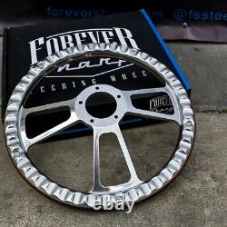 14 Billet Muscle Steering Wheel /w Wood Wrap for 69-94 Chevy Car/Truck- SS Horn 14 Billet Muscle Steering Wheel /w Wood Wrap for 69-94 Chevy Car/Truck- SS Horn