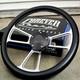 14 Billet Muscle Steering Wheel With Black Vinyl Wrap And Black Horn -5 Hole