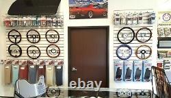14 Billet Muscle Steering Wheel with Black Vinyl Wrap and Black Horn -5 Hole