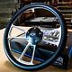 14 Billet Muscle Steering Wheel With Black Vinyl Wrap For 69-94 Chevy Car/truck