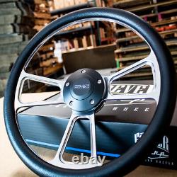 14 Billet Muscle Steering Wheel with Black Wrap for GMC Full Truck 1995-2001