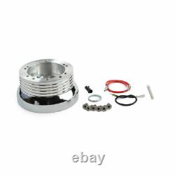14 Billet Steering Wheel + Adapter for Chevy 69-94 Black Wrap and Horn Button