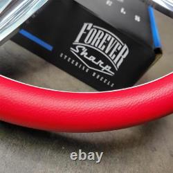 14 Billet Steering Wheel Chevy Red Vinyl Wrap + SS Supersport Horn Button