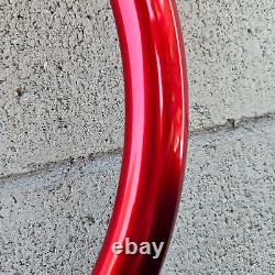 14 Billet Steering Wheel Muscle Metallic Red Half Wrap Chevy Horn Licensed