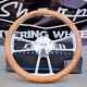 14 Billet Steering Wheel Oak Wrap And Chevy Horn