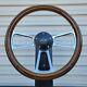 14 Billet Steering Wheel Real Wood Black Rivets Licensed Chevy Bowtie Horn