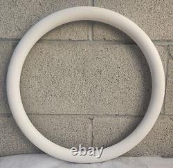 14 Billet Steering Wheel for Chevy GM Ford Dodge White Wrap and Horn Button