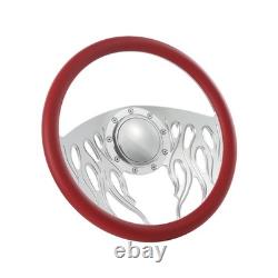 14 Billet Steering Wheels Red Half Wrap Impala Chevy II Nova Chevelle with Horn