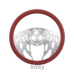 14 Billet Steering Wheels Red Half Wrap Impala Chevy II Nova Chevelle with Horn