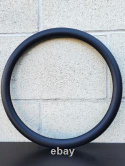 14 Black 4 Spoke Steering Wheel with Black Vinyl Wrap and Modern GMC Horn