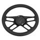 14 Black Aluminum 9 Hole Steering Wheel Kit Half Wrap Withhorn Button Gm Hot Rod