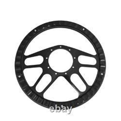 14 Black Aluminum 9 Hole Steering Wheel Kit Half Wrap withHorn Button GM Hot Rod