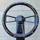 14 Black Billet Steering Wheel Dark Burnt Pine Aluminum Rivets Gmc Modern Logo