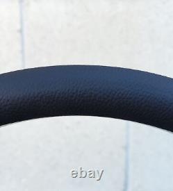 14 Black Billet Steering Wheel Real Leather Half Wrap Licensed GMC Modern Horn